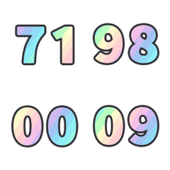 美麗 數字 123 日期 必備 70-99 表情貼