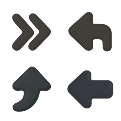 黑 箭頭 3D立體感 職場 萬用 表情貼