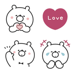 ガーリーくまさんシンプル絵文字