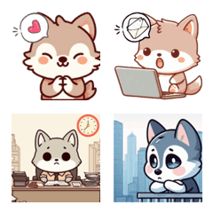 베이비 늑대 (이모티콘) Ver3