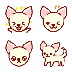 White Chihuahua Dog Emoji 40 types