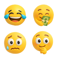月亮小黃人 3D 心情 萬用小表情 動態表情貼