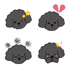 Black Poodle - Cool but Expressive Emoji