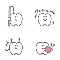 cute mini teeth friends Emoji #1