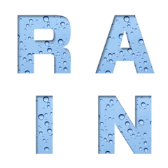 Water Droplet Glass Alphabet