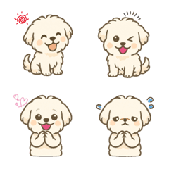Maltese emoji with cute expression