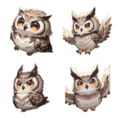 Owl Expressions Emoji