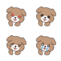 Leopie emoji with cute dog expression