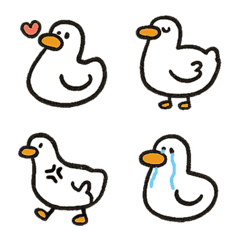 Cute duck's daily mood