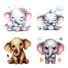 Cute little elephant emoji