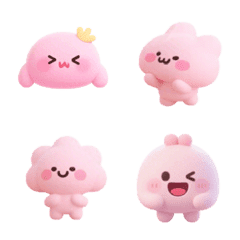 Pink Blob Daily Emoji – LINE 이모티콘 | LINE STORE