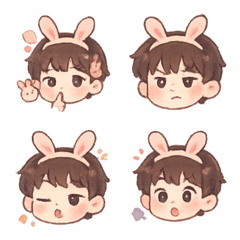 かわいい絵文字：男の子 fluffymy boy v.3