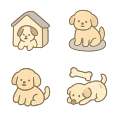 かわいい犬  犬 ミニマル  v.1