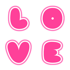 ○ぷくぷくピンク○デコ文字/英数字