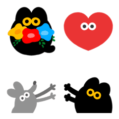 くろまるとともだち。　絵文字