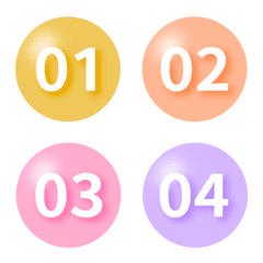 圓圈數字 1-40 萬用 表情貼