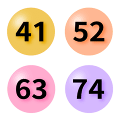 繽紛 圓圈數字 41-80  表情貼