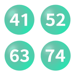綠 圓圈數字 80-100 表情貼