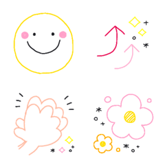 ボールペン風☆毎日使える絵文字