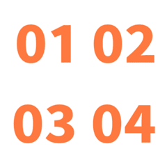 橘 日期 數字 1-40 萬用日曆 表情貼