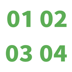 綠 日期 數字 1-40 萬用日曆 表情貼