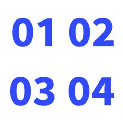 藍 日期 數字 1-40 萬用日曆 表情貼