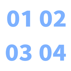 淺藍 日期 數字 1-40 萬用日曆 表情貼