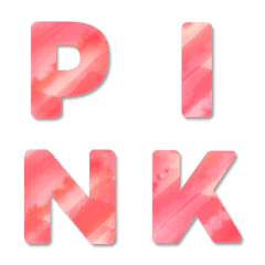 Watercolor pink texture alphabet