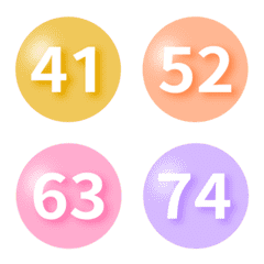圓圈數字 41-80  動態表情貼
