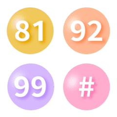圓圈數字 81-100 動態表情貼