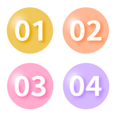 圓圈數字 1-40 萬用 動態表情貼