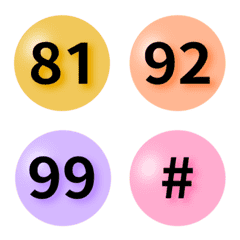 繽紛 圓圈數字 81-100 動態 表情貼