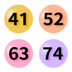 繽紛 圓圈數字 41-80  動態表情貼