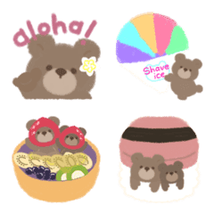 Bear and bear Emoji Hawaii ver.