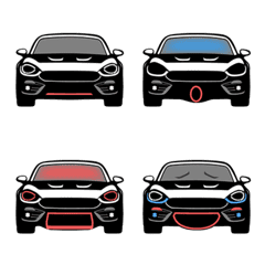 Italiano-taste emoji by an open car