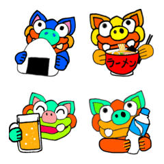 カラフルシーサー絵文字【食べ物編】