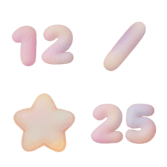 棉花糖 生日快樂 數字蠟燭 1-31 歲 表情貼
