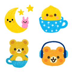 Crayon touch animal emojis