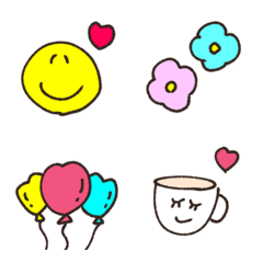 simple fashionable cute lovely emoji