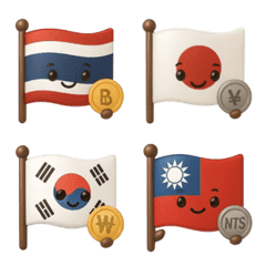 national flags Asia