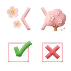 粉 3D 萬用日曆 補充包 表情貼