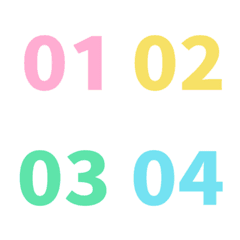 繽紛 日期 數字 1-40 萬用日曆 表情貼