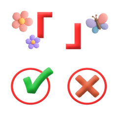 紅 3D 萬用日曆 補充包 表情貼