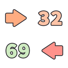 春 數字 123 日期 萬用 32-69 動態表情貼