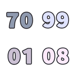 經典 數字 123 日期 必備 70-99 動態表情貼