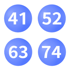 藍 圓圈數字 41-80 動態表情貼