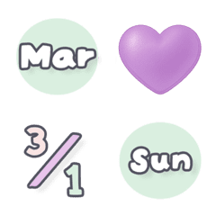 March Mar calendar Emoji en