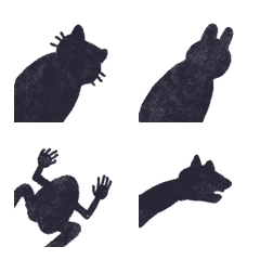 左 写真のポーズ 影 猫 ♥ 絵文字