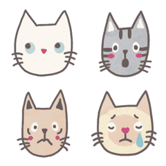 Cats showing various expressions