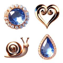 Elegant sparkly emojis. 03